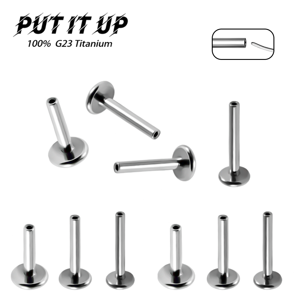 Body Jewelry Brands - 新品10個セット F136 チタン合金 16G/18G/20G プッシュオンスタッドベース スタッドポスト