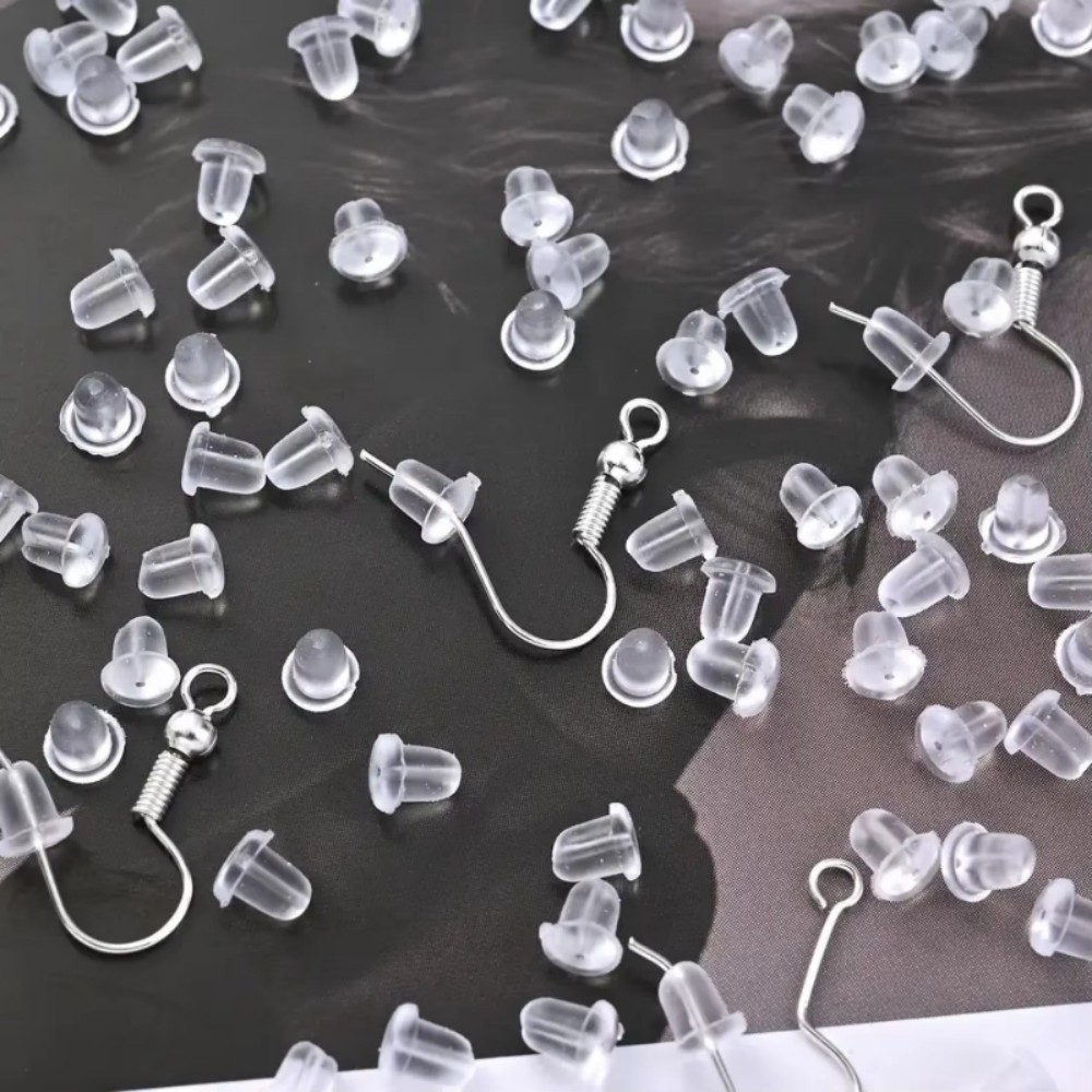 Body Jewelry Stores - 100 ピース/ロットイヤリングジュエリーアクセサリー弾丸プラスチック耳栓/ブロック、イヤリングバック、DIY JKC ストア