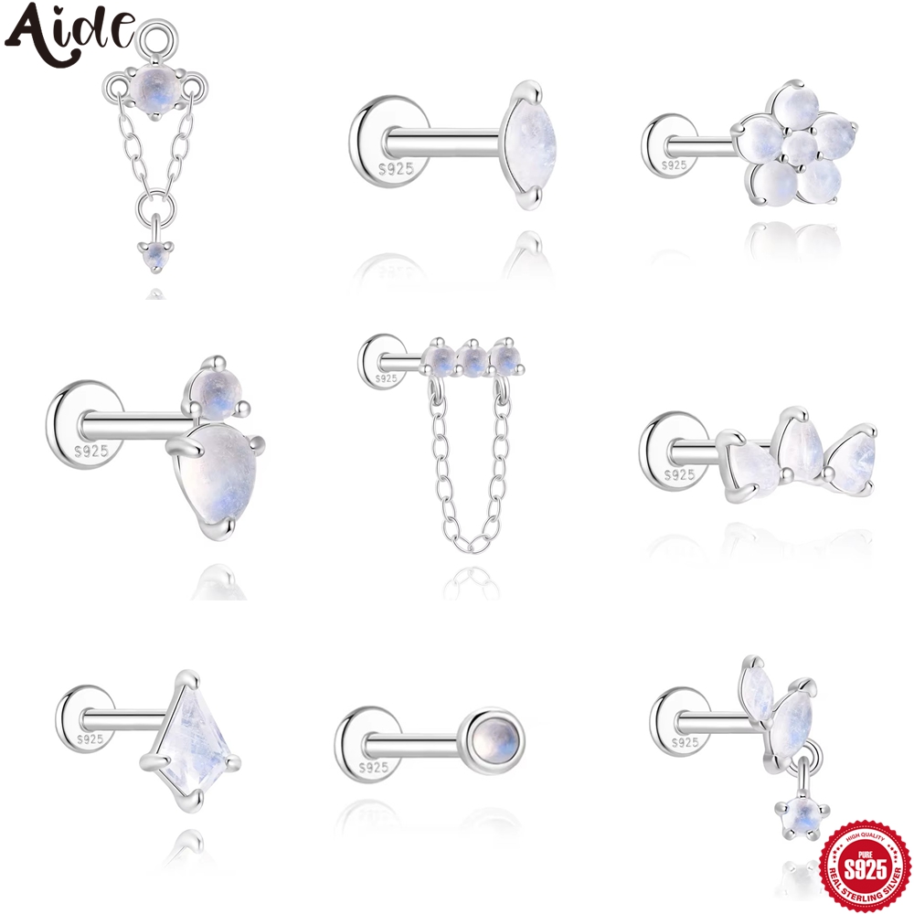 Body Jewelry Ear Piercing - Aide 925スターリングシルバー イヤボーン スタッドピアス レディース シルバーカラー