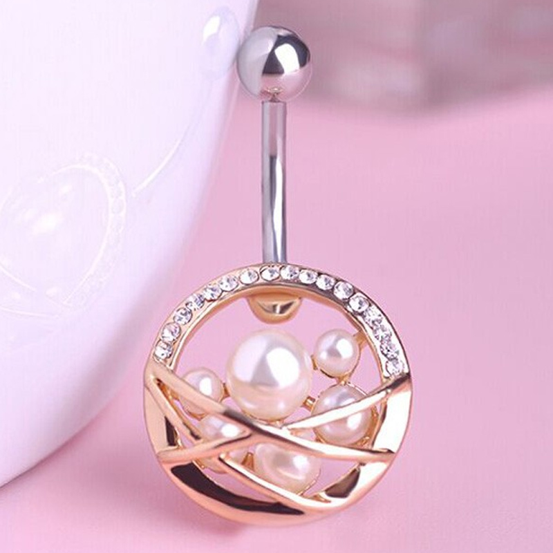 Body Jewelry Brands - zlxgirl 女性の夏のセックスへそリングジュエリーブランドステンレス鋼パールストーンピアス女性パンクビジュー