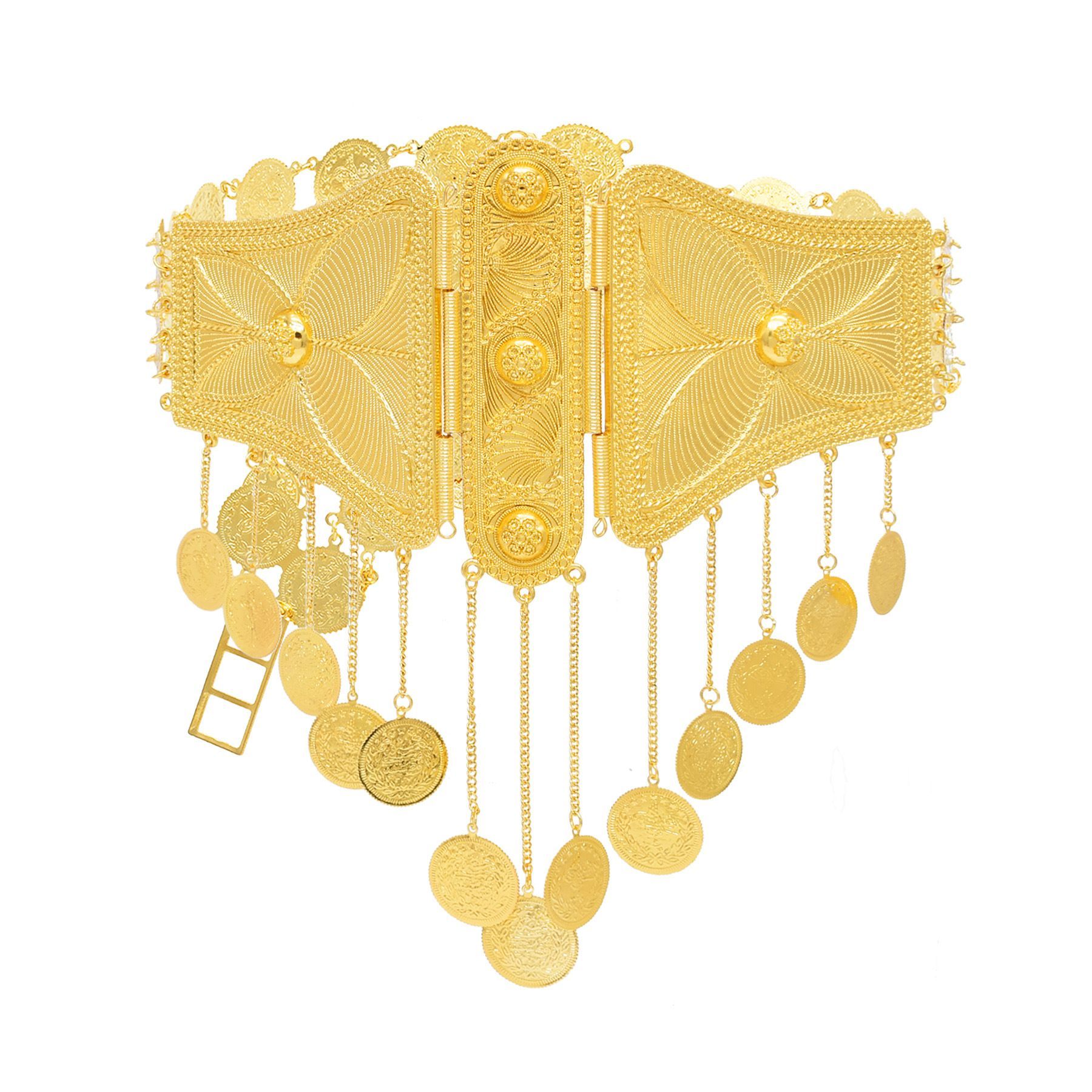 Body Jewelry Dubai - Pointoon-dubai 24kゴールドメッキタッセルベルト、ブライダルウェディングパーティーアクセサリー、yy10423、新しい
