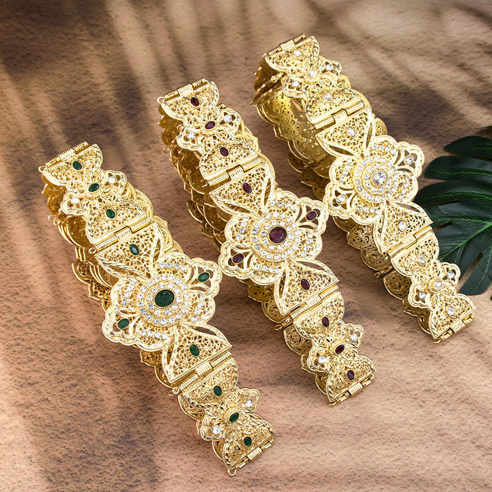 Body Jewelry Brands - Sunspicems ブランドデザインモロッコカフタンベルト女性のためのアラビアローブウエストチェーン調節可能な長さフランス宮廷ウェディングジュエリー