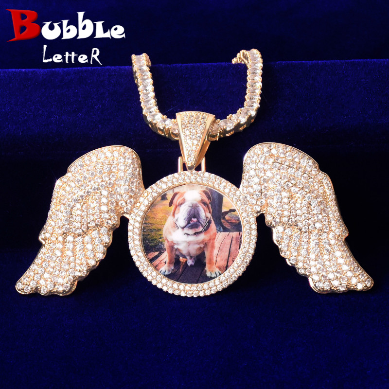 Body Jewelry Back - 男性用円形ペンダント,バブルレター,マイクロパヴェの形,ヒップホップスタイル
