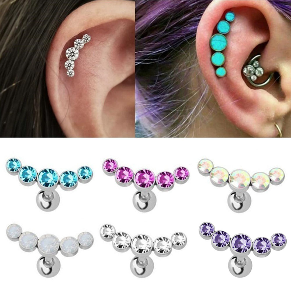 Body Jewelry Ear Piercing - 1個入り ファッション 16G ステンレス鋼 バー スタッドピアス