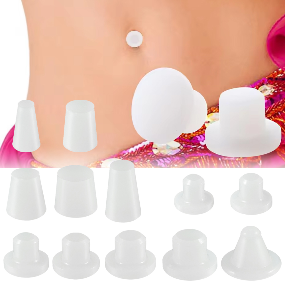 Body Jewelry Repair - 1-50個入りシリコン製へそプラグ、へそ矯正プラグ、減量手術や臍ヘルニア修復用へそトレーナー