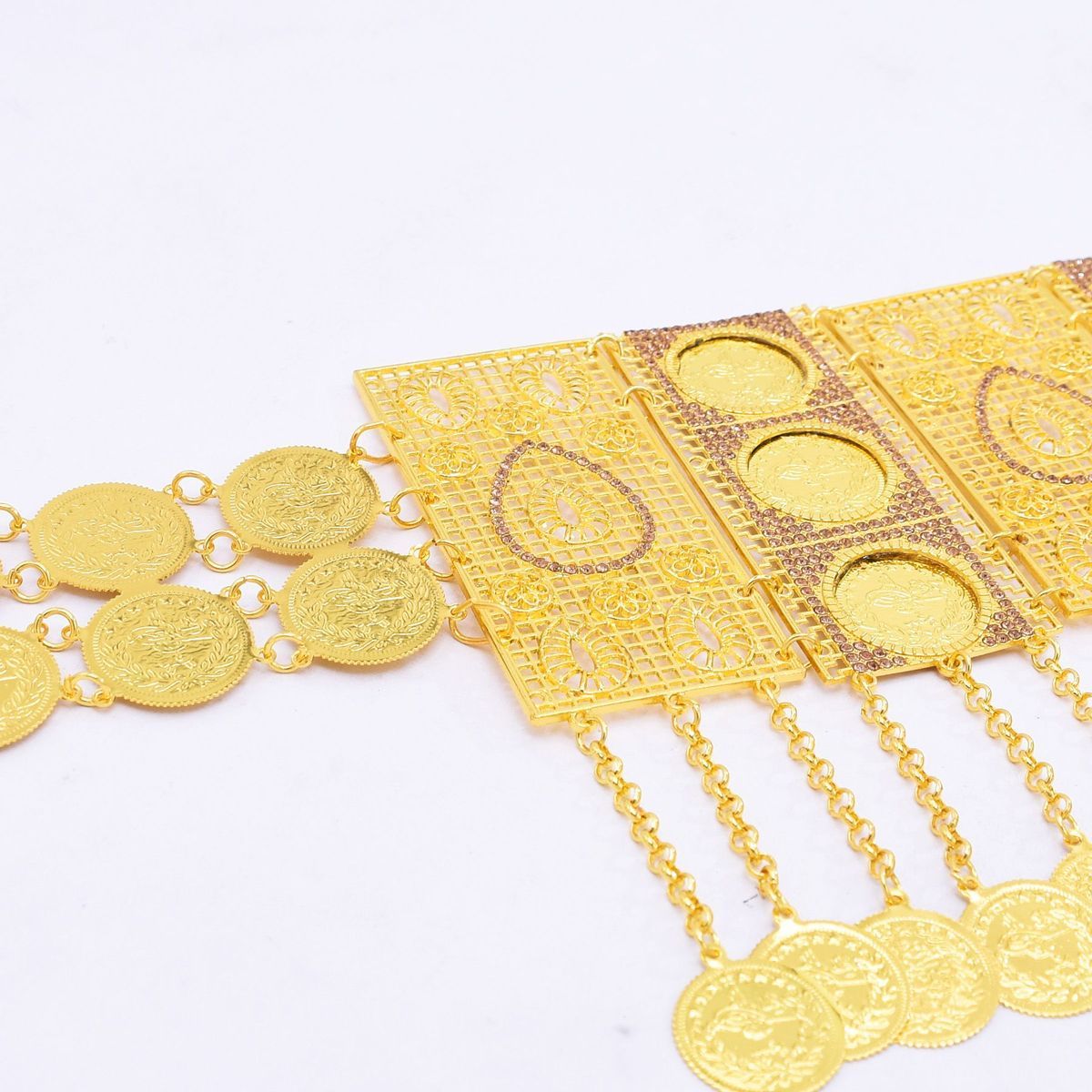 新しいフランスのドバイの高級24K金メッキベルト、エレガント - Body Jewelry Dubai のレビューと価格