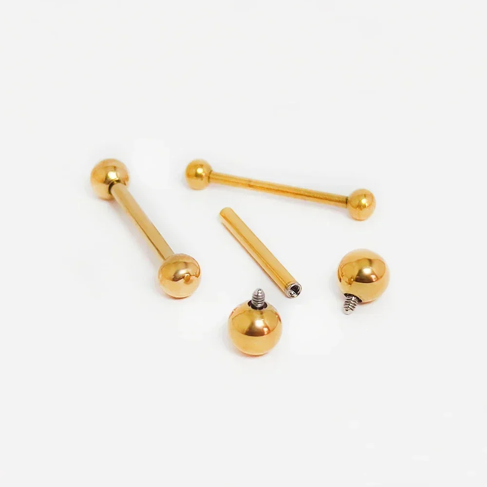 F136 チタンピアス 14G バーベルボール 舌 ニップル - Tongue Barbell Straight のレビューと価格