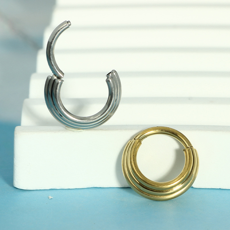 ノーズフープイヤリング メタルノーズリングピアス 16g ス - Body Jewelry And Earrings のレビューと価格