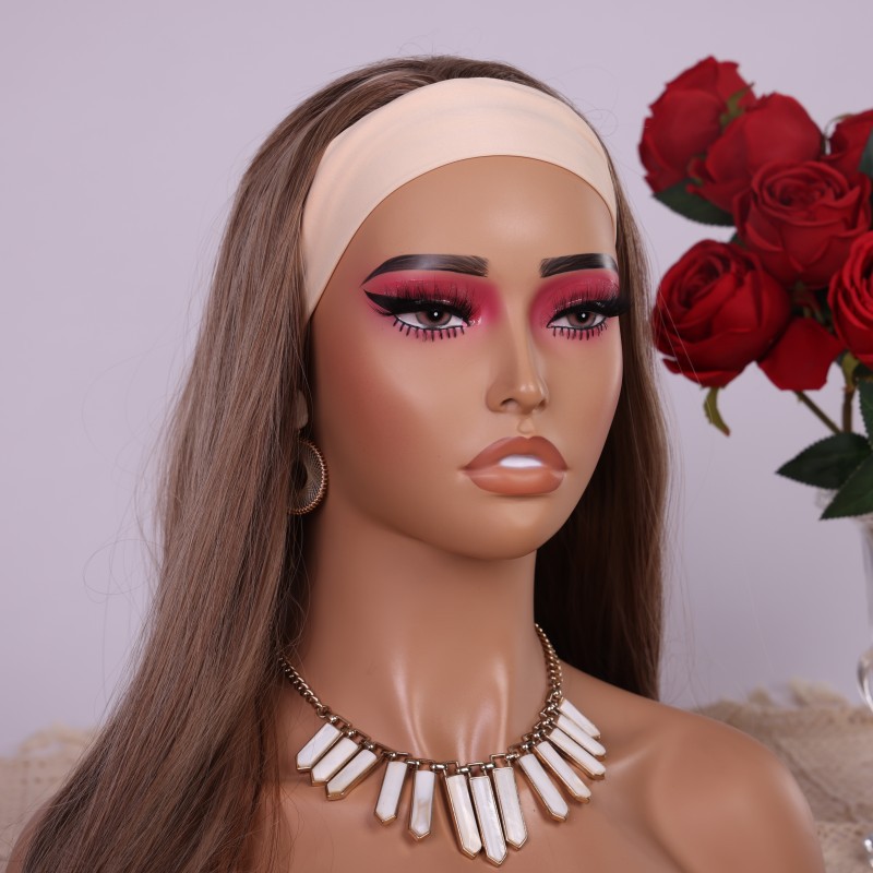 PVC製ハーフボディマネキンヘッド、赤いアイシャドウとまつげ - Body Jewelry Stores のレビューと価格