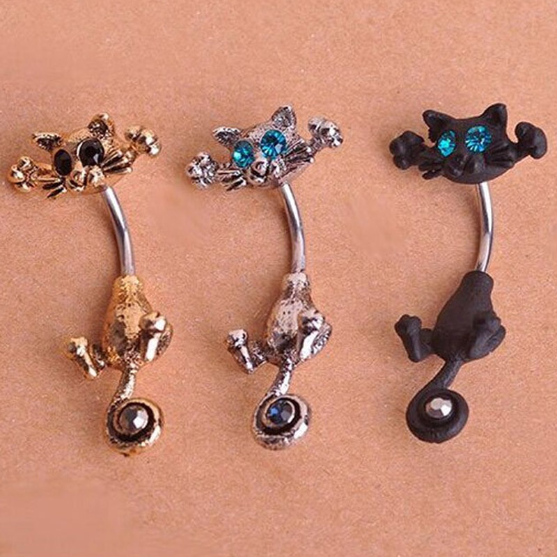 zlxgirl ファッション女性のかわいいグリーンアイジェッ - Body Jewelry Brands のレビューと価格