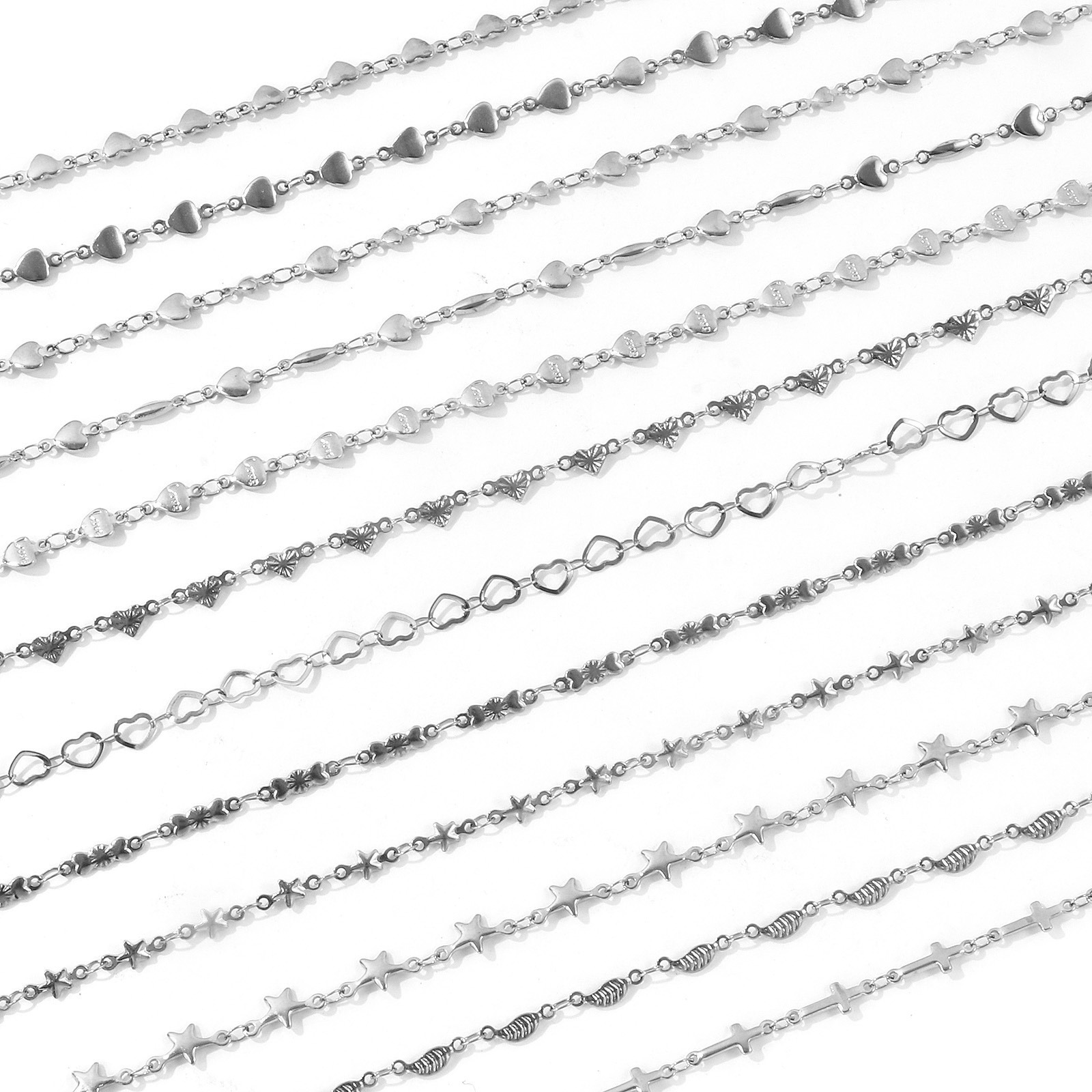 1pc 甘い手作りハートリンクチェーンボディウエストベリーチ - Body Jewelry Gold のレビューと価格