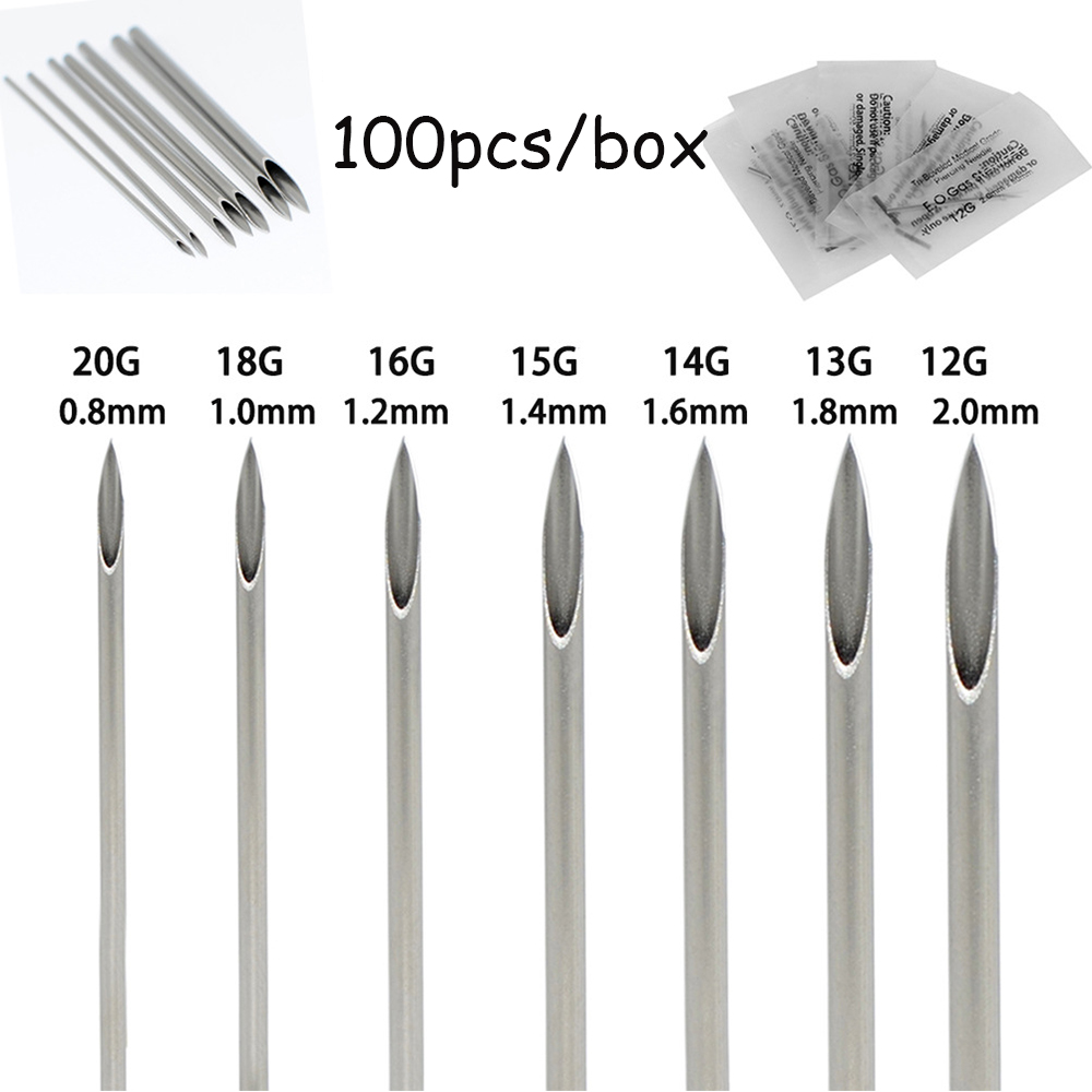 10-1000 個ボディピアス針 10 グラム 12 グラム - Body Jewelry Tool のレビューと価格