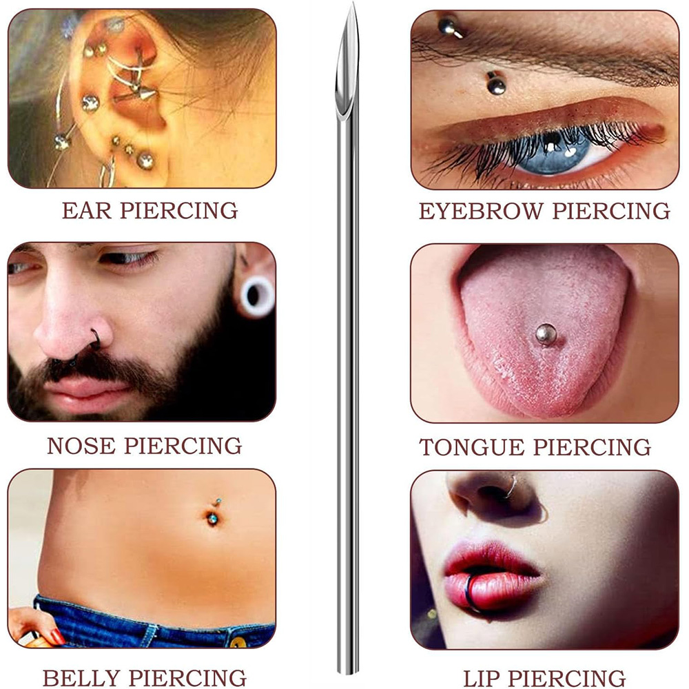 10-1000 個ボディピアス針 10 グラム 12 グラム - Body Jewelry Tool のレビューと価格
