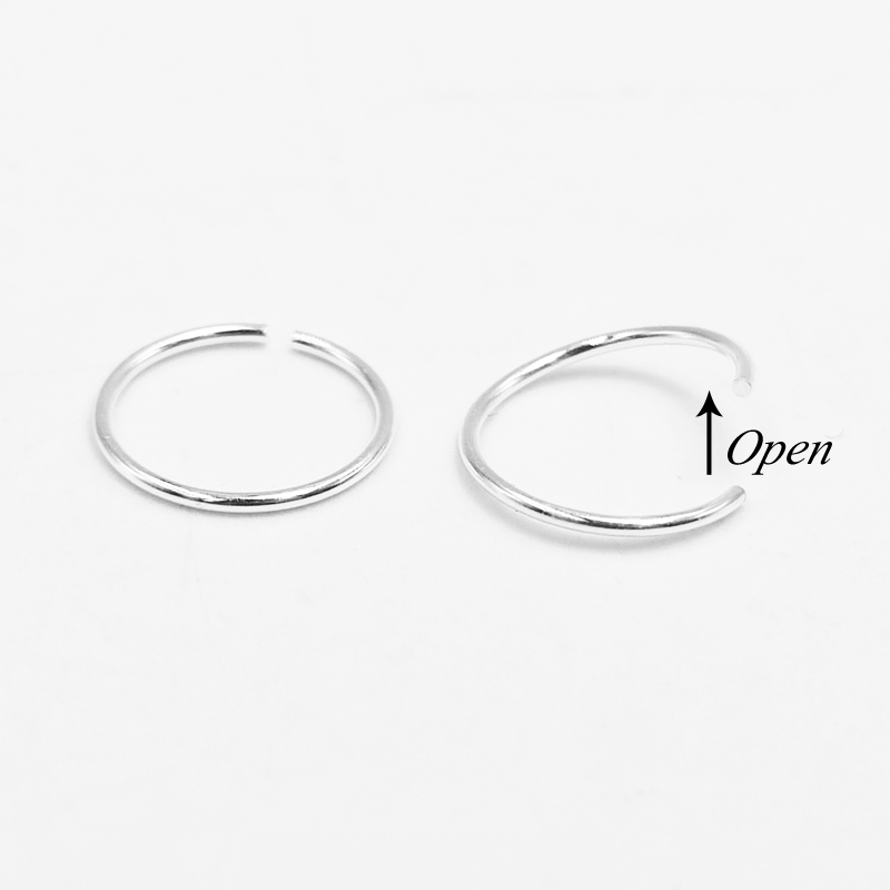 925スターリンリングフープhuggieclassic鼻孔セ - Body Jewelry Ear Piercing のレビューと価格