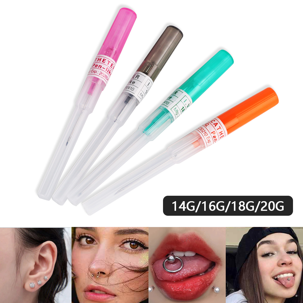滅菌済み使い捨てピアスニードル 14G/16G/18G/20 - Body Jewelry Ear Piercing のレビューと価格