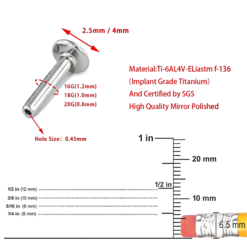 新品10個セット F136 チタン合金 16G/18G/20 - Body Jewelry Brands のレビューと価格
