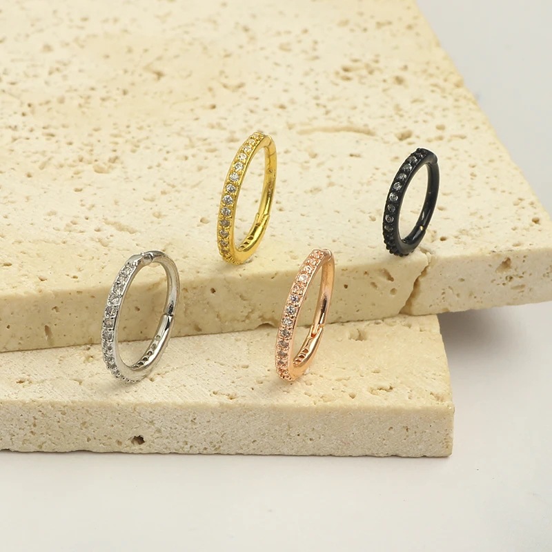 16GクリアCZノーズリングフープ 316Lサージカルステン - Body Jewelry And Earrings のレビューと価格