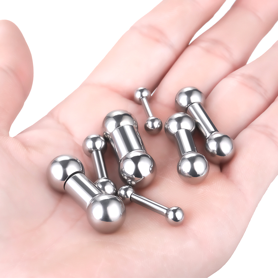 ステンレス鋼のピアス,ピアス,乳首,リップピアス,ジュエリー - Tongue Barbell Straight のレビューと価格