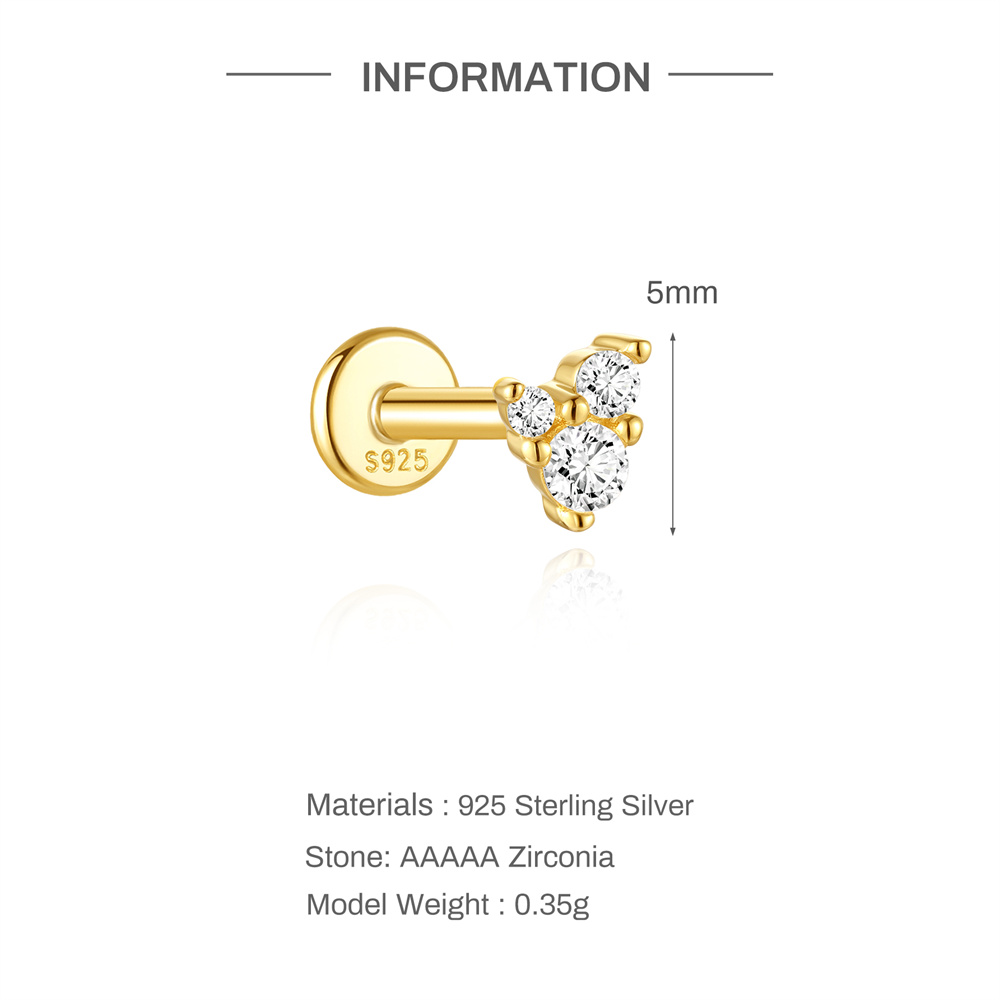 Aide 925スターリングシルバー イヤボーン スタッドピ - Body Jewelry Ear Piercing のレビューと価格