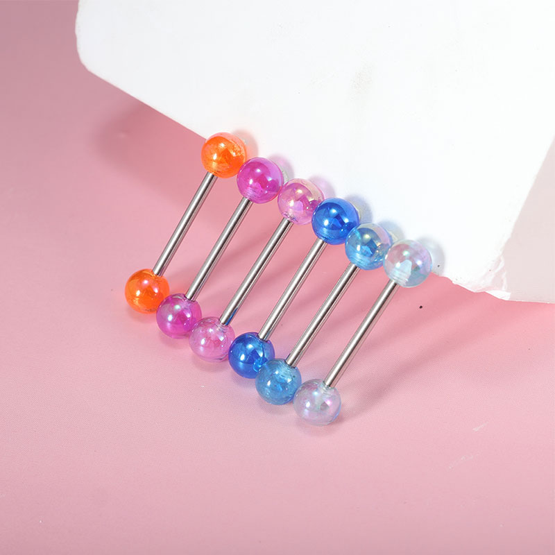 50個/ロット ステンレス製ストレートタンバーベルボール 外 - Tongue Barbell Straight のレビューと価格