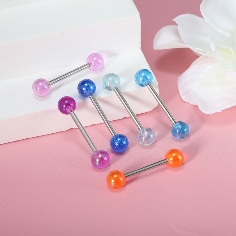 50個/ロット ステンレス製ストレートタンバーベルボール 外 - Tongue Barbell Straight のレビューと価格