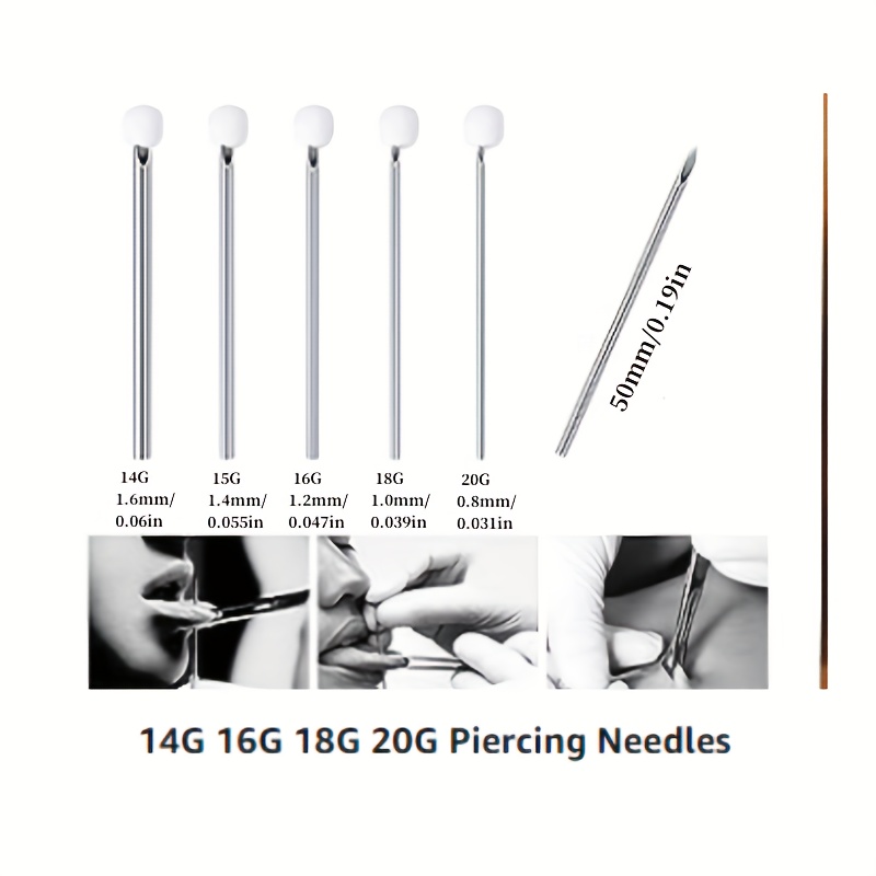 使い捨て滅菌ボディピアス針 0.8/1/1.2/1.4/1. - Body Jewelry Tool のレビューと価格