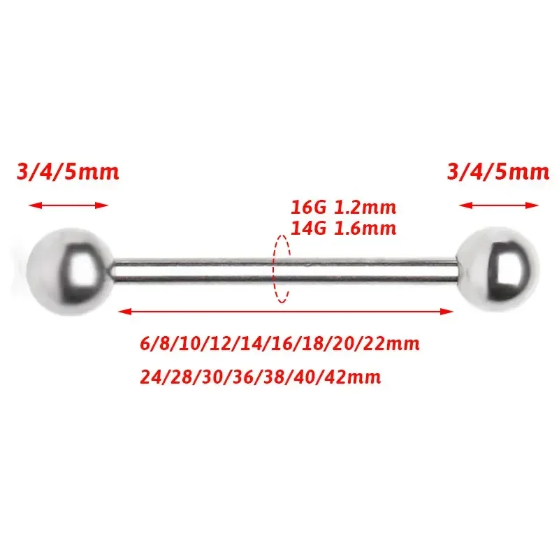 1/10 個 F136 インプラントグレードチタン雌ねじバー - Tongue Barbell Straight のレビューと価格