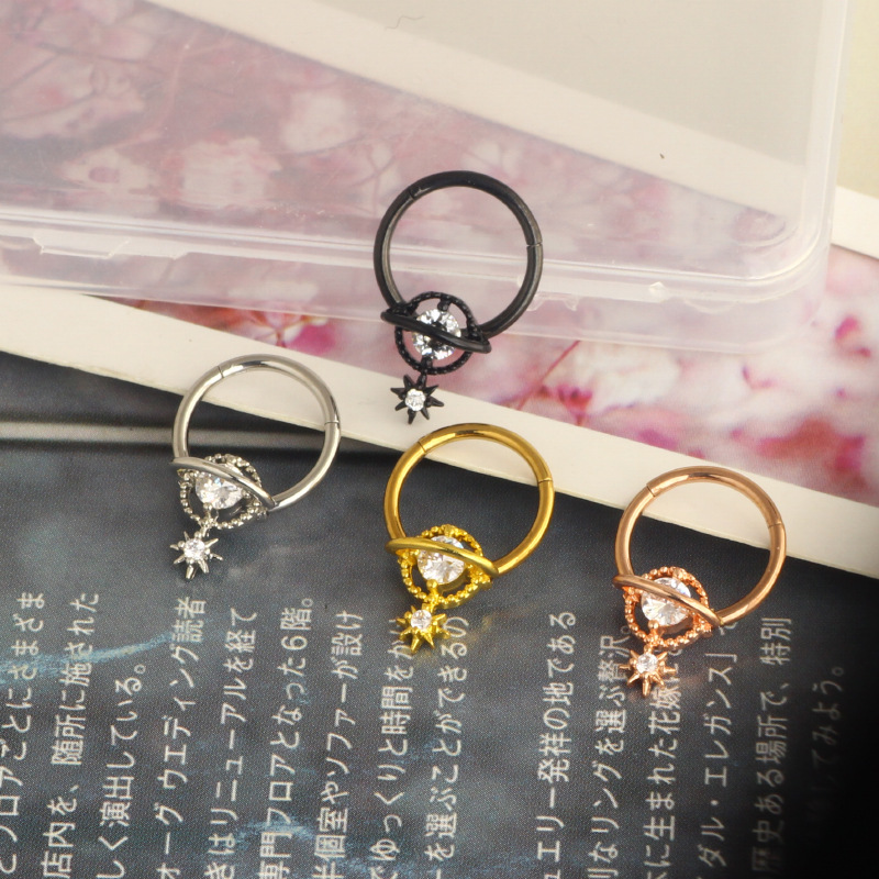 セプタムリング プラネットジュエリー サージカルスチール ダ - Body Jewelry And Earrings のレビューと価格