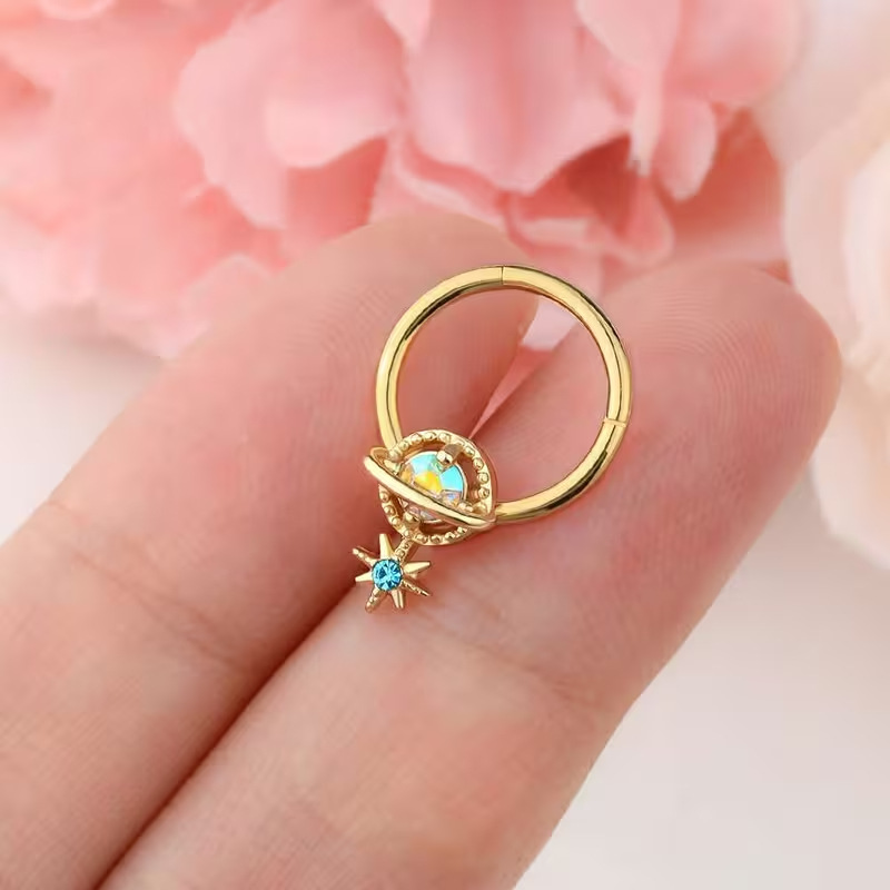 セプタムリング プラネットジュエリー サージカルスチール ダ - Body Jewelry And Earrings のレビューと価格