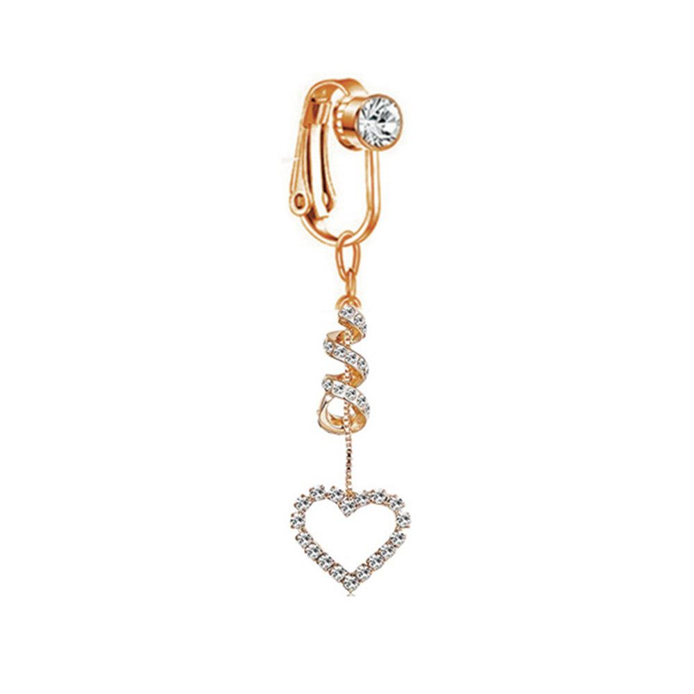 クリップオン臍軟骨クリップイヤリングクリップフェイクピアスへ - Body Jewelry And Earrings のレビューと価格