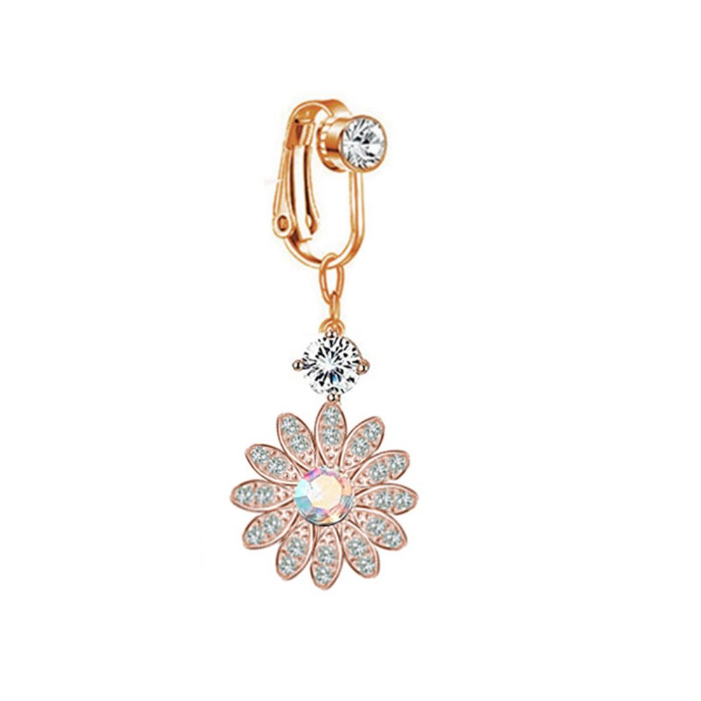 クリップオン臍軟骨クリップイヤリングクリップフェイクピアスへ - Body Jewelry And Earrings のレビューと価格