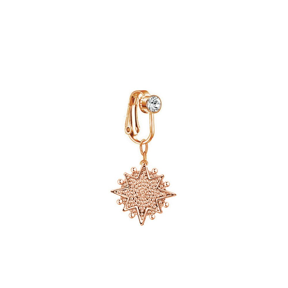 クリップオン臍軟骨クリップイヤリングクリップフェイクピアスへ - Body Jewelry And Earrings のレビューと価格