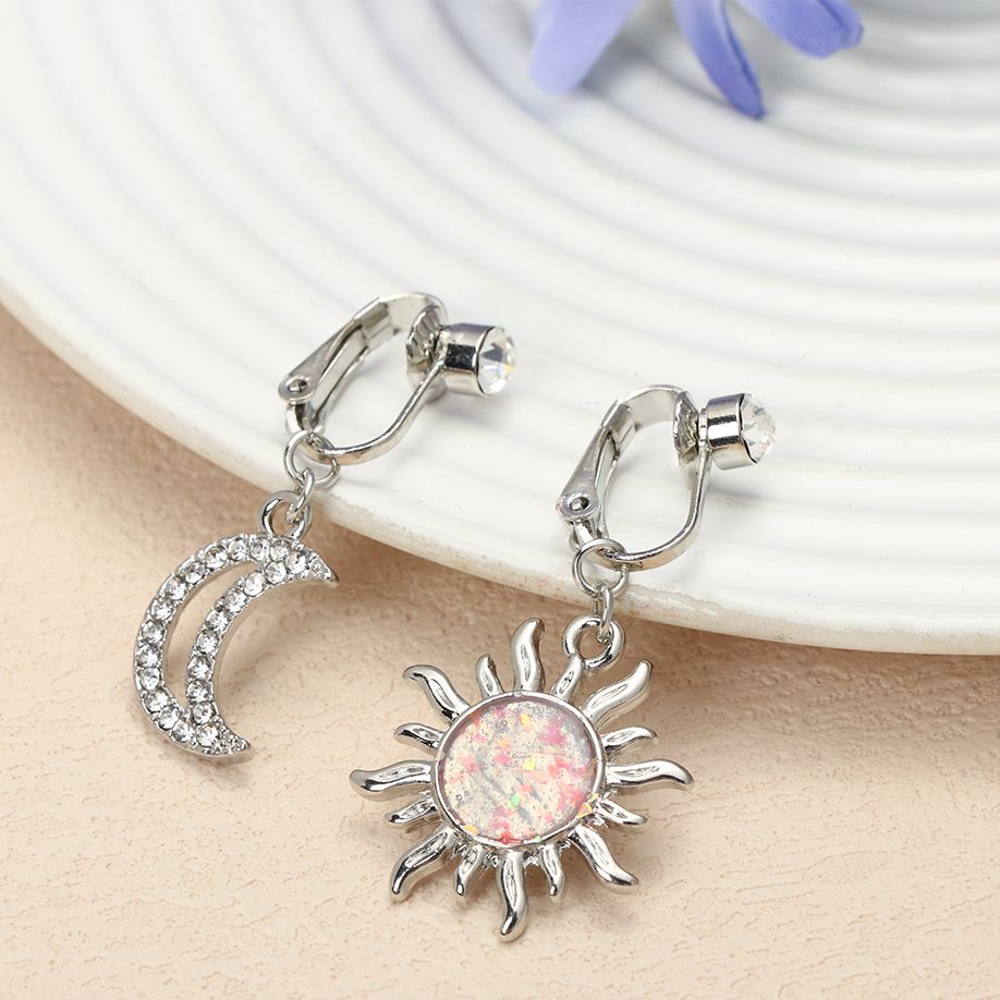 フェイクベリースターフェイクベリーピアスハートクリップオン臍 - Body Jewelry And Earrings のレビューと価格