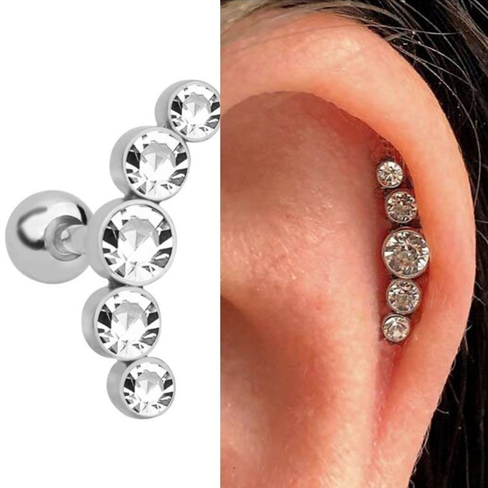 1個入り ファッション 16G クリスタル ジェム オパール - Body Jewelry Ear Piercing のレビューと価格