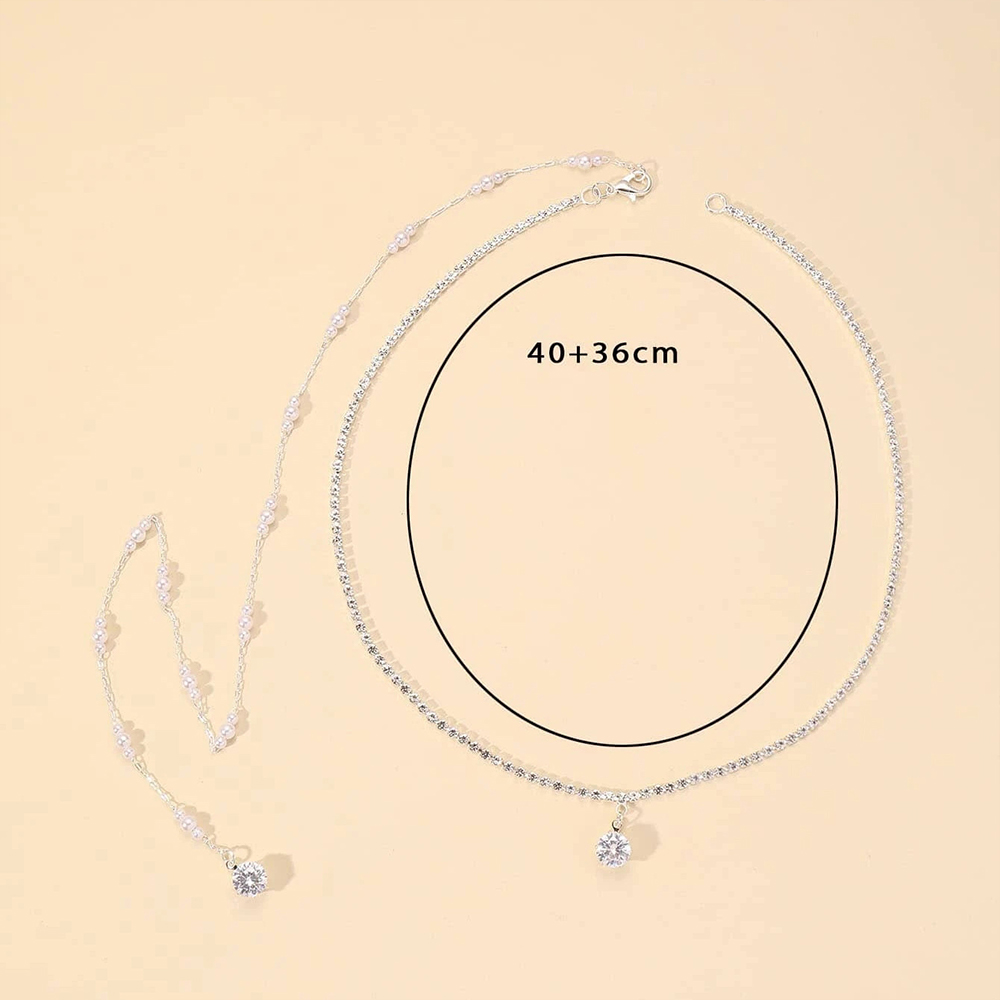 女性のための真珠と石のチェーンネックレス,高級ジュエリー,夏 - Body Jewelry Back のレビューと価格