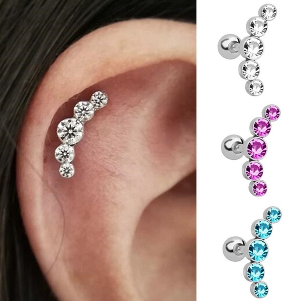 1個入り ファッション 16G クリスタル ジェム オパール - Body Jewelry And Earrings のレビューと価格