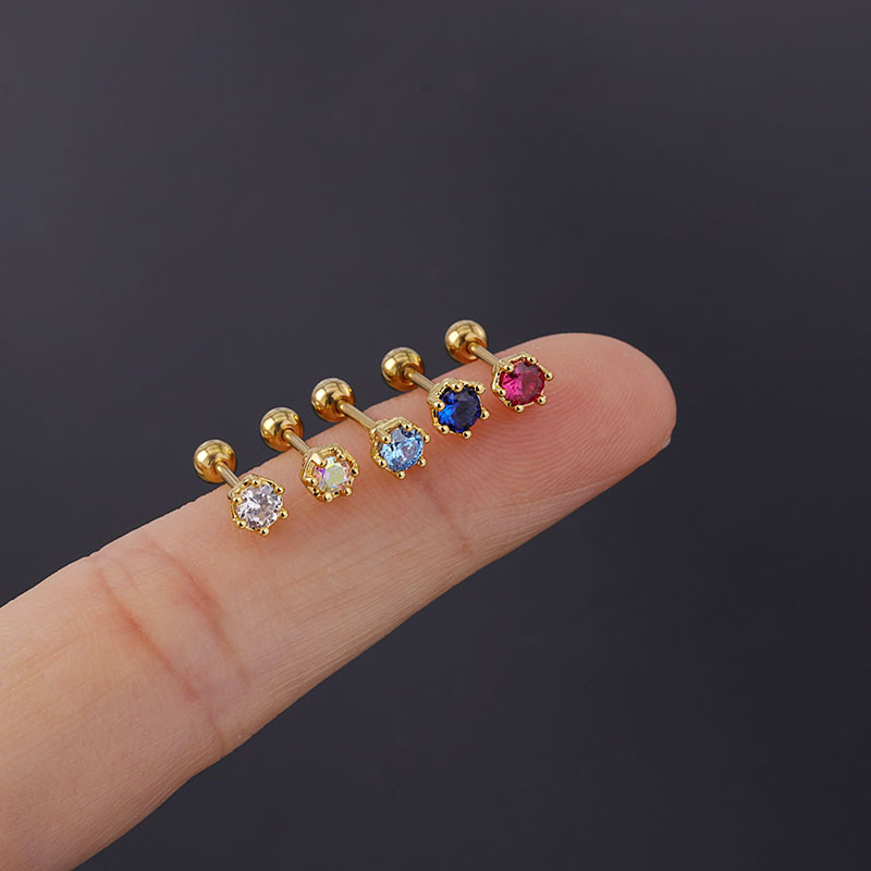 CZクリスタルトップフラットバックラブレットモンローリップノ - Flat Back Labret Stud のレビューと価格