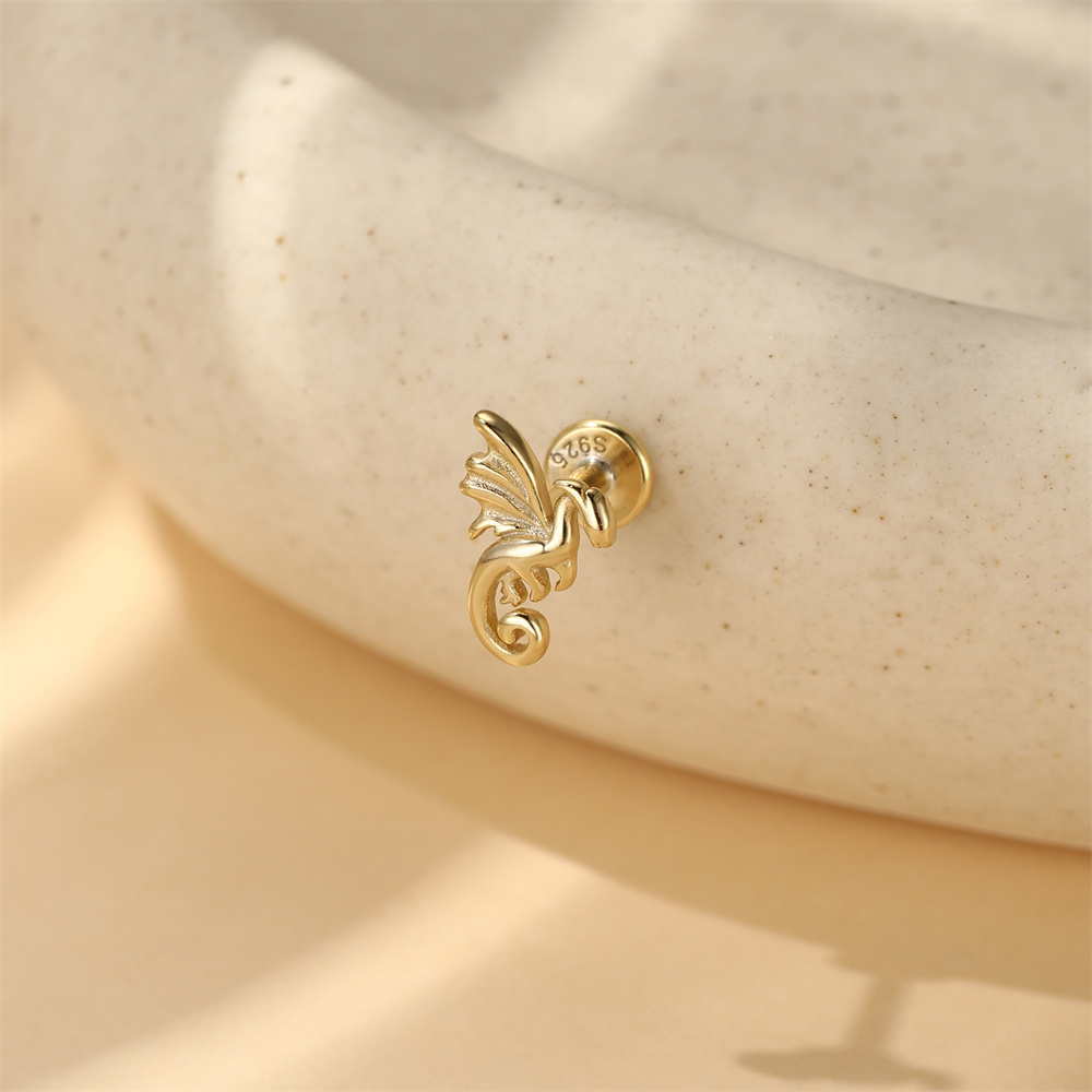 CANNER 925スターリングシルバー フライングドラゴン - Body Jewelry Ear Piercing のレビューと価格