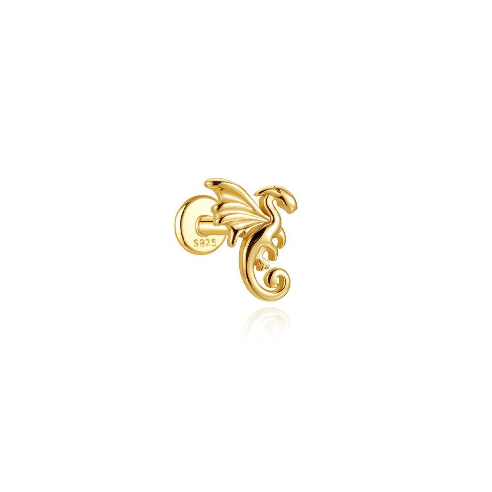 CANNER 925スターリングシルバー フライングドラゴン - Body Jewelry Ear Piercing のレビューと価格