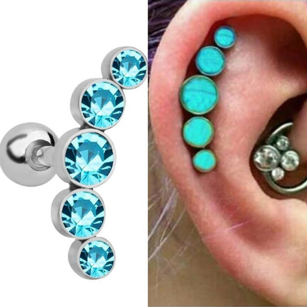 1個入り ファッション 16G ステンレス鋼 バー スタッド - Body Jewelry Ear Piercing のレビューと価格