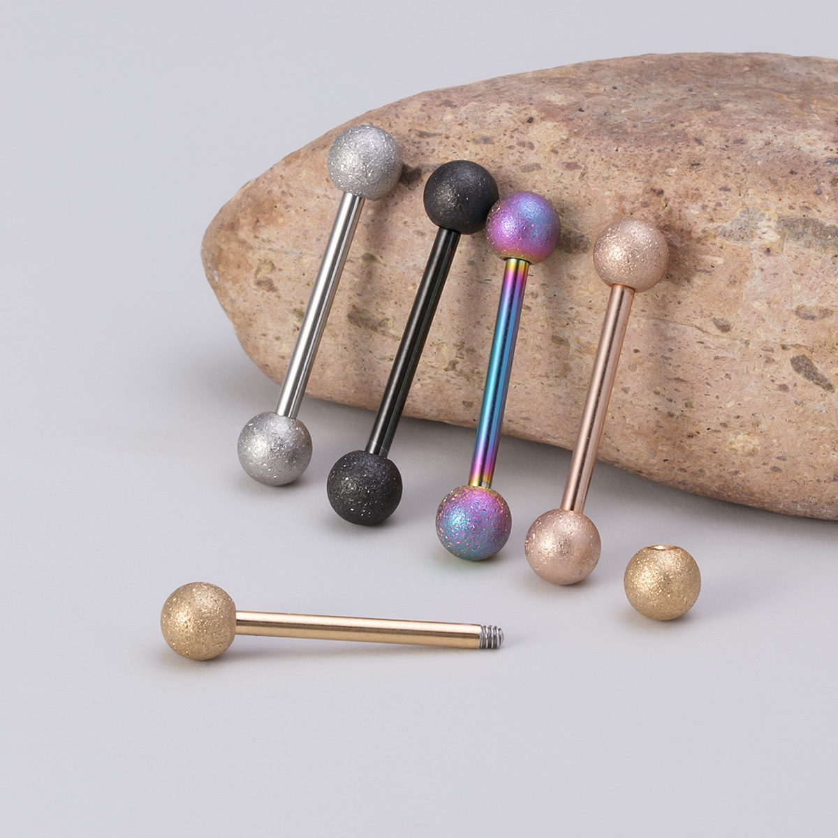 14G サージカルスチール製ストレートバーベル インターナル - Tongue Barbell Straight のレビューと価格