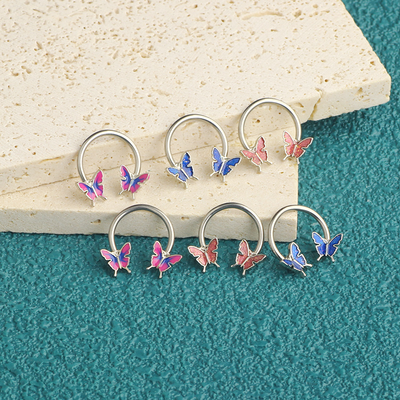 16G セプタムリング ダイスピアス サージカルスチール 軟 - Body Jewelry And Earrings のレビューと価格