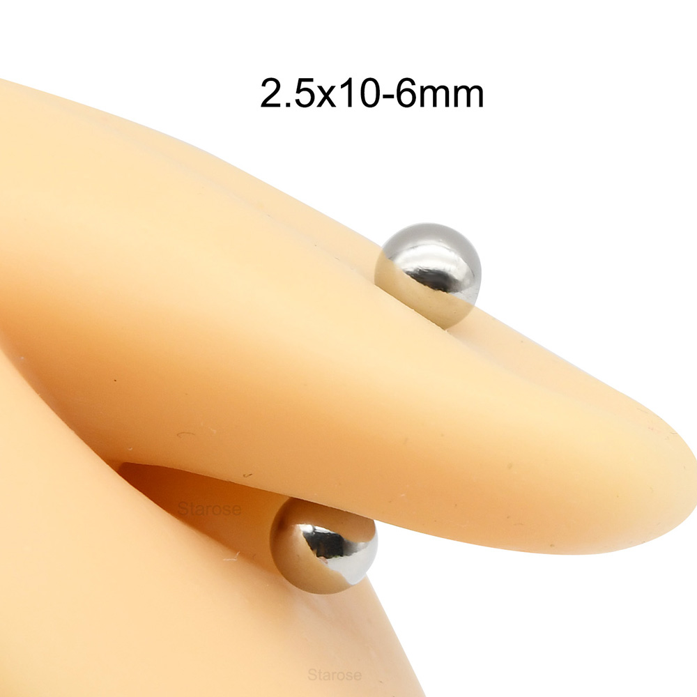1Pc 12G-00G ステンレス鋼ストレートバーベルピアス - Tongue Barbell Straight のレビューと価格