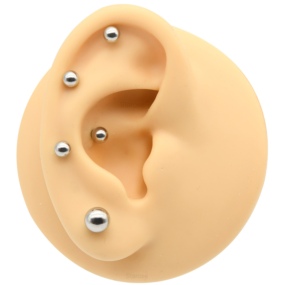 1Pc 12G-00G ステンレス鋼ストレートバーベルピアス - Tongue Barbell Straight のレビューと価格