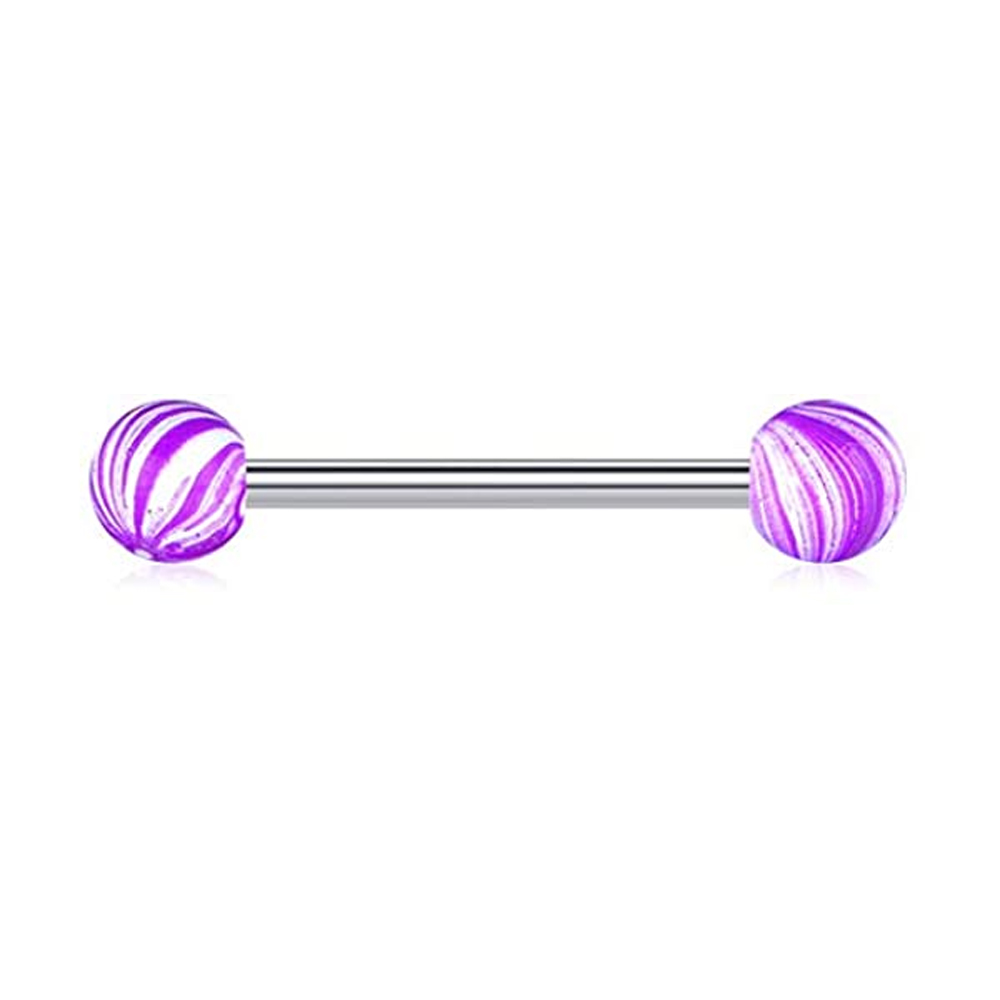 乳首と舌の形のリング,ステンレス鋼,へそ,乳首,ボディピアス - Tongue Barbell Straight のレビューと価格