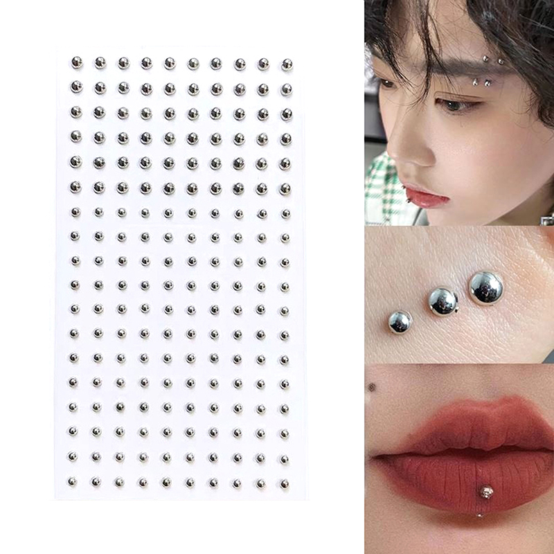 ダイヤモンドステッカー偽鼻ピアス自己粘着ラインストーン非ピア - Body Jewelry Ear Piercing のレビューと価格