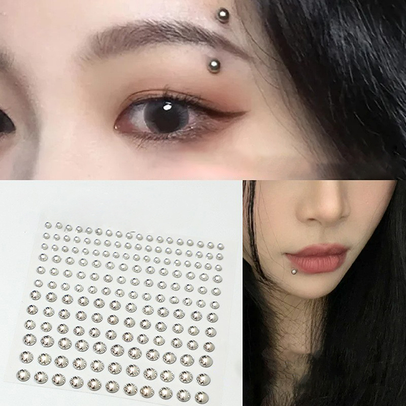 ダイヤモンドステッカー偽鼻ピアス自己粘着ラインストーン非ピア - Body Jewelry Ear Piercing のレビューと価格