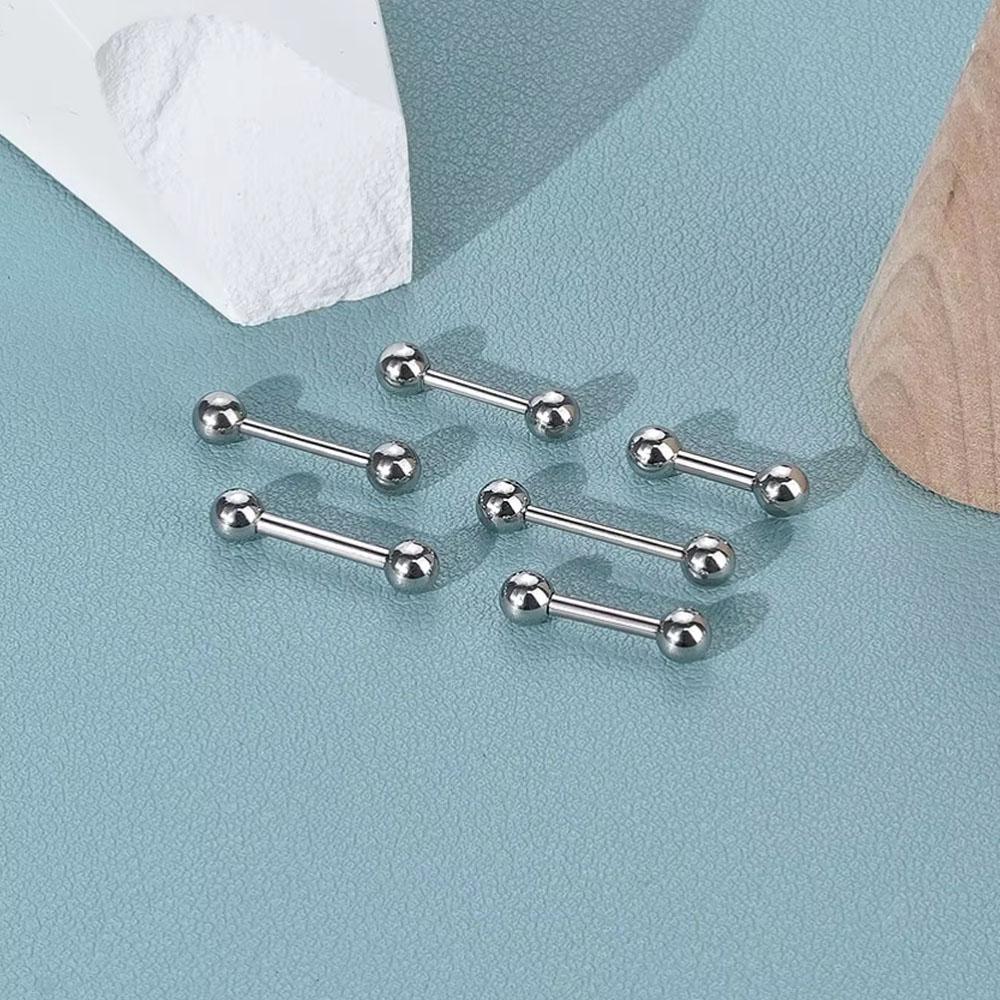 1 PCステンレスストレートバーベキュー靴舌リング螺旋穿孔ダ - Tongue Barbell Straight のレビューと価格