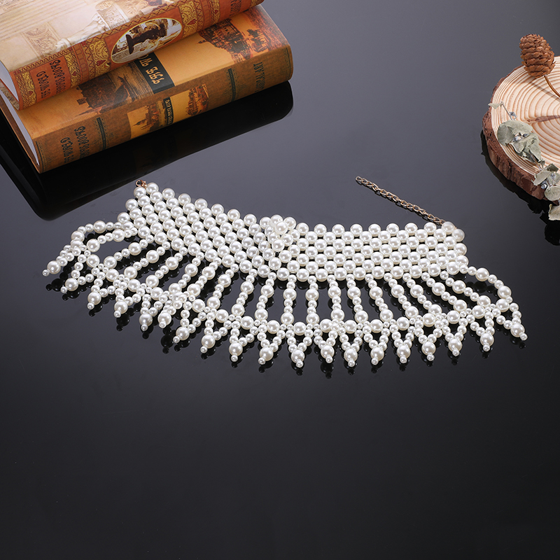 ファッションネックレスパールウェディングドレスショルダーチェ - Body Jewelry Brands のレビューと価格