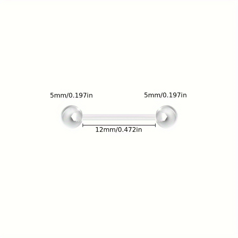 JKC ストア 10 個アクリルバーベルセット柔軟なクリアボ - Body Jewelry Stores のレビューと価格